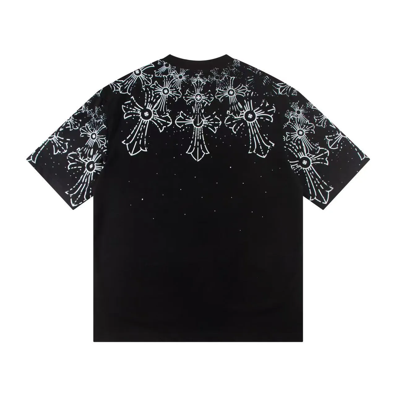 🅿️150 Style: 2025 new Croix Heart short-sleeved T-shirt Material: High version 300g double yarn combed cotton Size: S～XL Color: Black Style number: Z026
